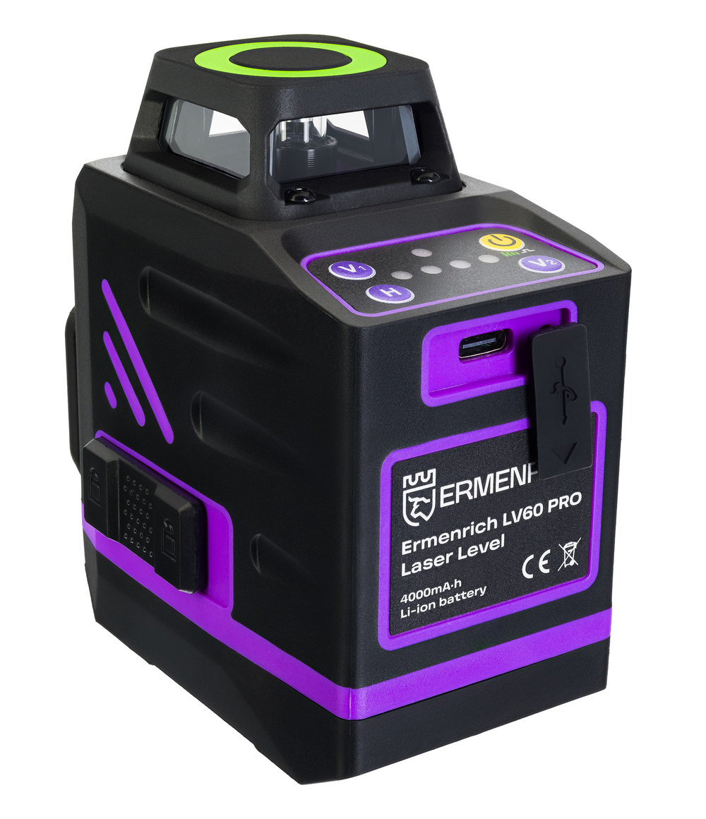 Лазерный уровень Ermenrich LV60 PRO, фиолетовый