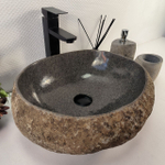 Каменная раковина из речного камня RS-05416 (42*38*15) 0861 из натурального камня