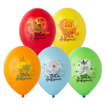 Шар латексный 35см С ДР! Животные Тропики (Ассорти)