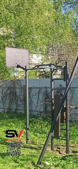 Монтаж уличной шведской стенки Sv Sport (3 вертикальных столба)