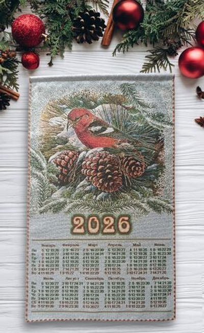 Календарь из гобелена на 2026 год Лесной 38х64
