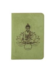 Обложка Будда на цветке лотоса зеленая