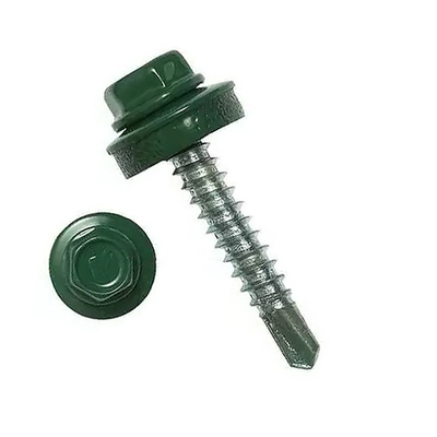 Саморез кровельные зеленые 35ммх4,8 (50шт) RAL6005 КОРОБКА