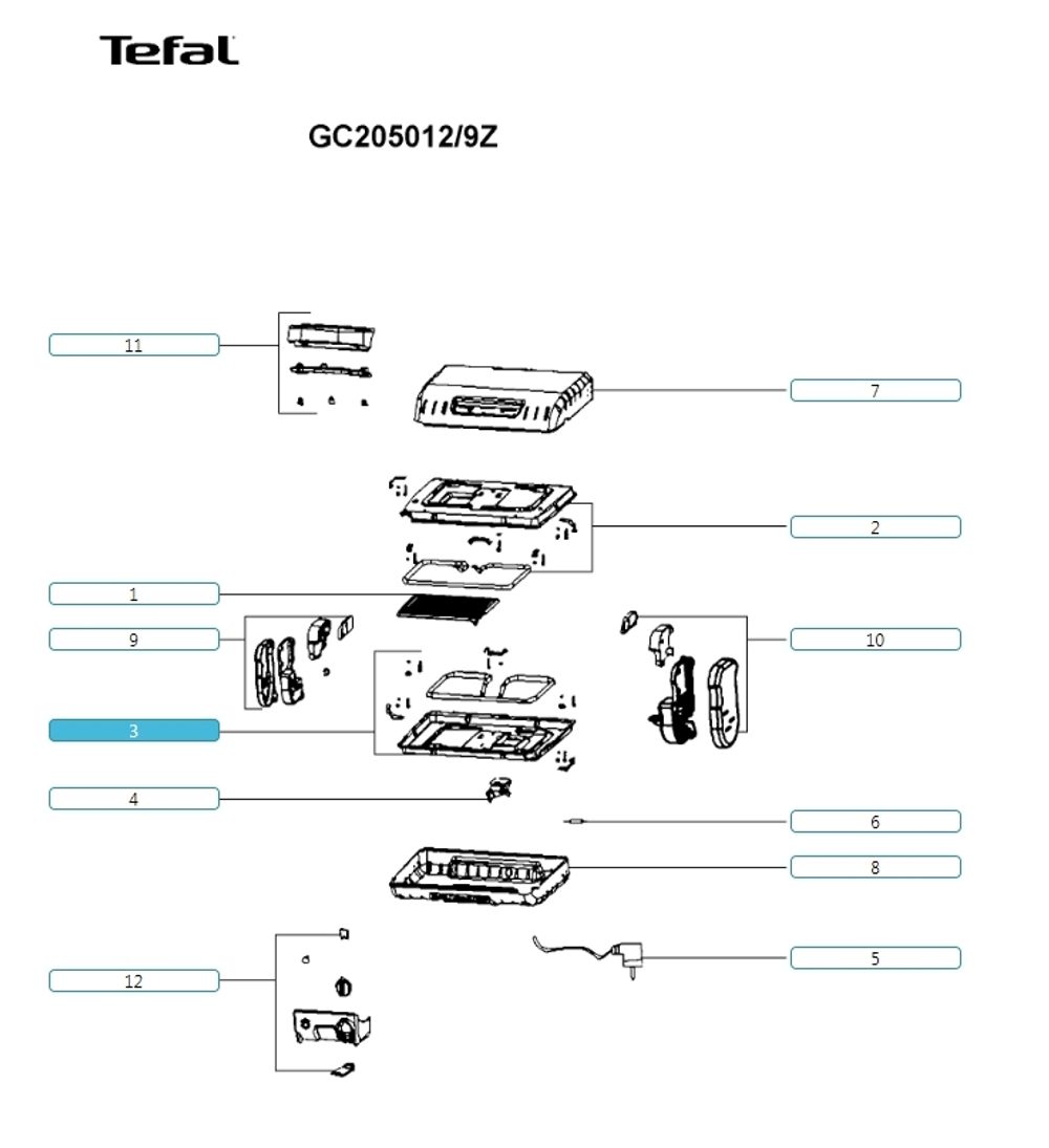 Тэн для гриля Tefal (Тефаль) TS-01034590