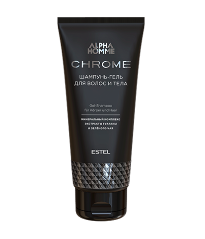 Шампунь-гель для волос и тела ESTEL ALPHA HOMME CHROME, 200 мл