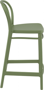 Стул пластиковый полубарный Siesta Contract Victor Bar 65, оливковый