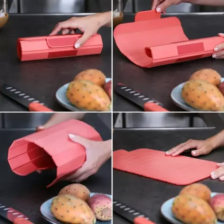 Доска разделочная рулонная 39x24см Trebonn Chopping boards and Knives серо-голубая