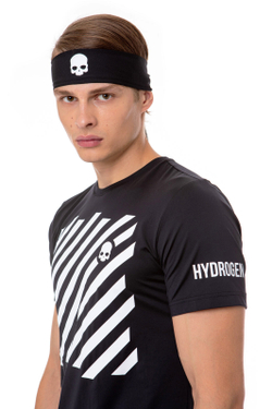 Футболка мужская теннисная Hydrogen Tech Optical Tee - black/white