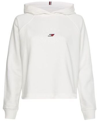 Женская Кофта теннисная Tommy Hilfiger Relaxed TH Graphic Hoodie - белый