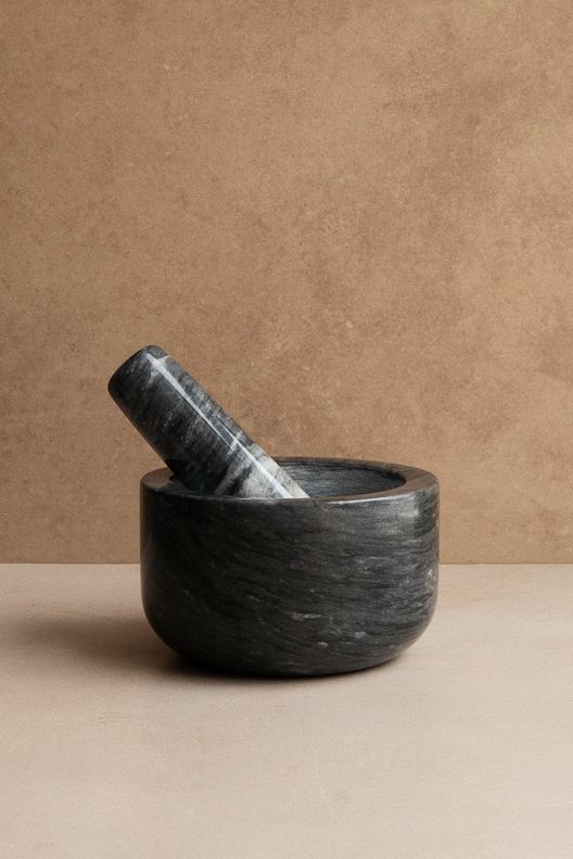 Ступка Marm, черный мрамор / Liberty Jones