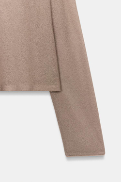 ZARA АЖУРНЫЙ СВИТЕР, ПЕСОЧНЫЙ