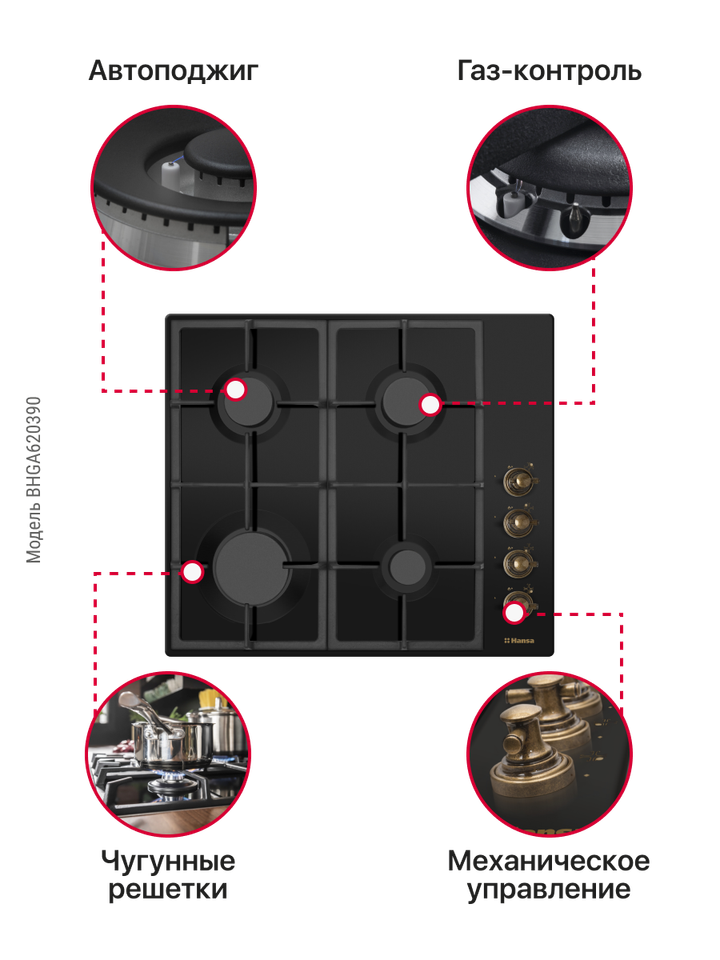 Газовая панель Hansa BHGA620390