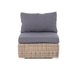 "Лунго" модуль диванный прямой с подушками, цвет соломенный