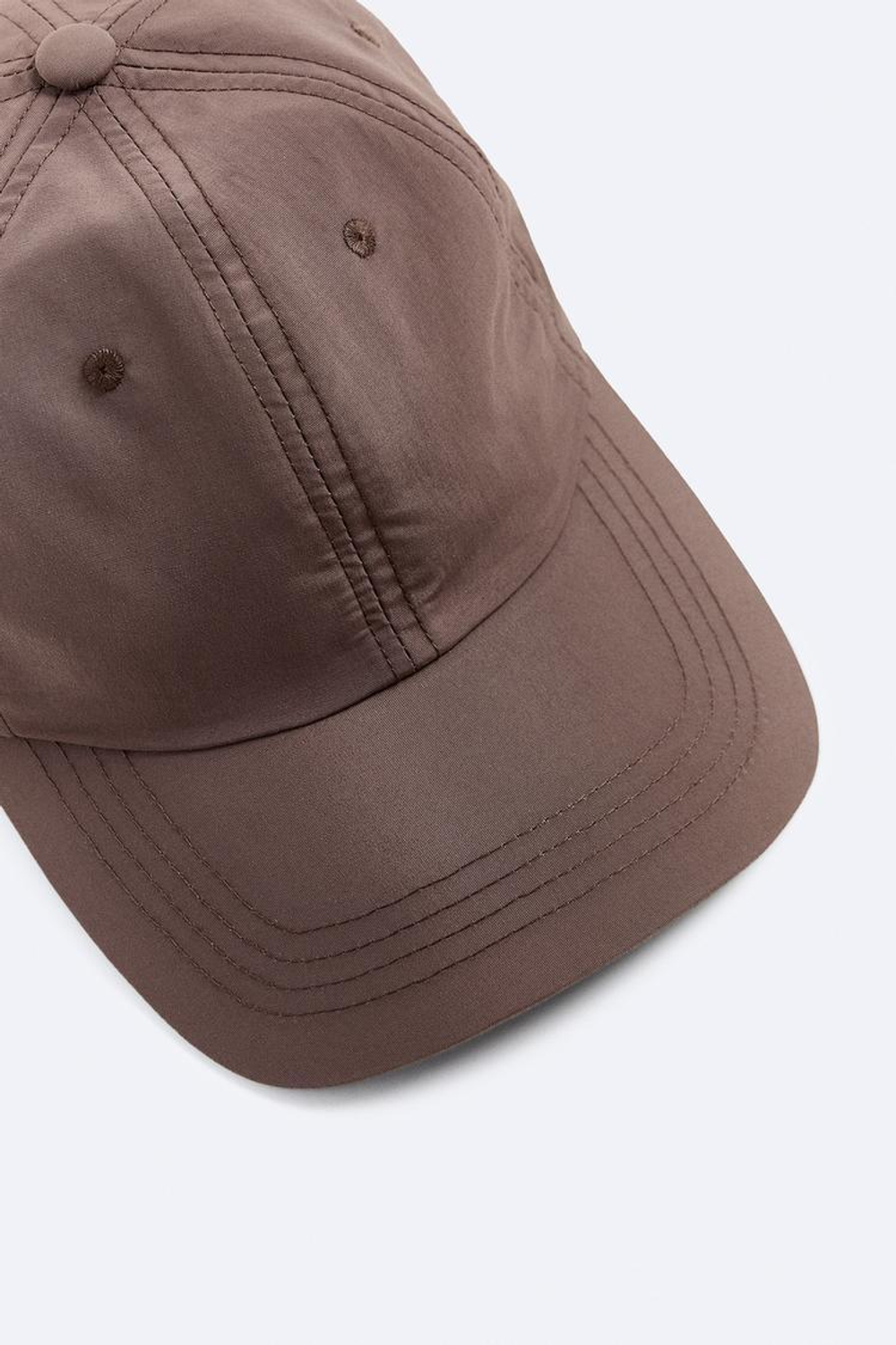 ZARA КЕПКА ИЗ ВЫСОКОТЕХНОЛОГИЧНОЙ ТКАНИ, КОРИЧНЕВЫЙ