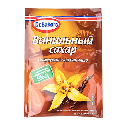Сахар ванильный с натуральной ванилью Dr.Bakers, 15 гр
