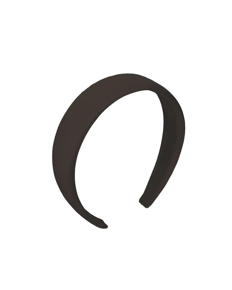 Noelia, ободок широкий из шоколадного атласа