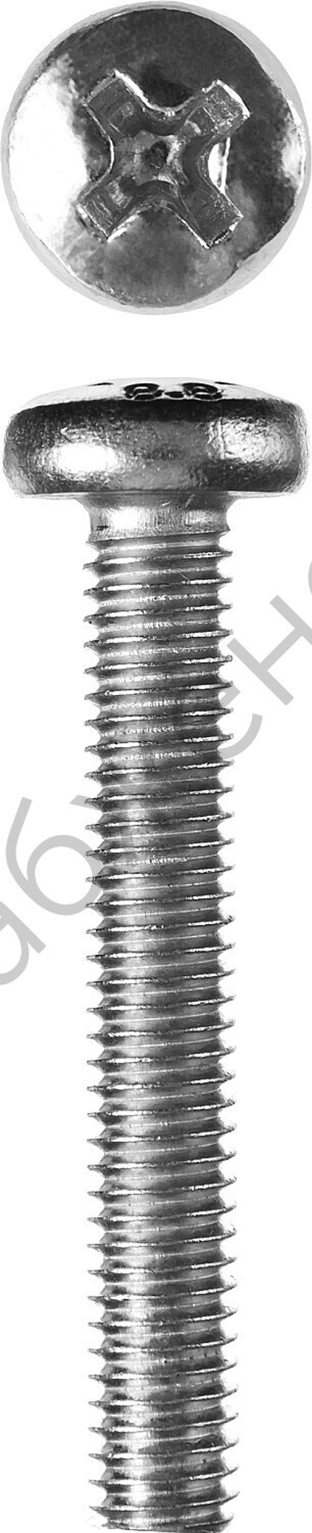 ЗУБР DIN 7985 кл. пр. 4.8, M6 x 45 мм, винт с полусферической головкой, цинк, 5 кг (303150-06-045)