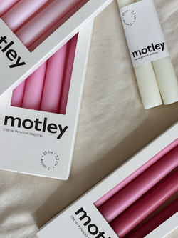 Набор классических свечей Motley 4 шт | розовый
