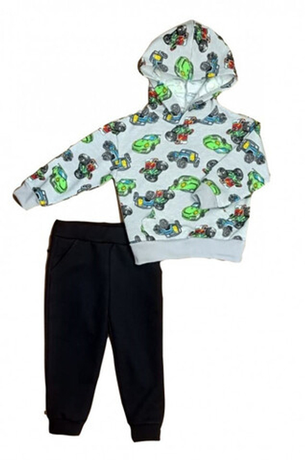 Спортивный костюм 0315/19 машинки на сером
