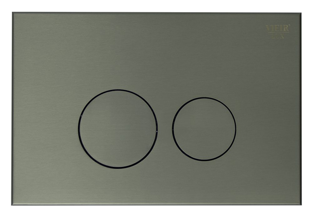 Кнопка МЕТАЛЛ для инсталляции с КРУГ. клав. (ГРАФИТ)  ViEiR  (48/1шт)