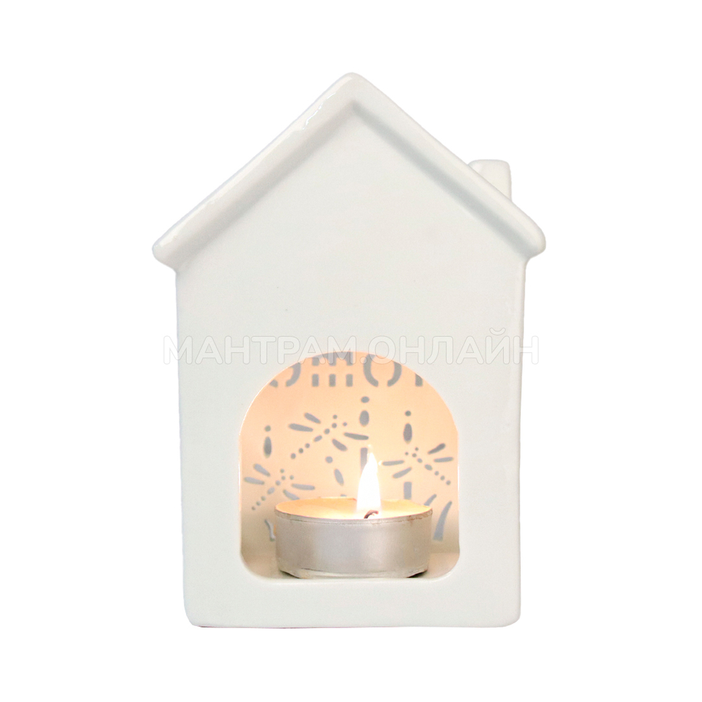 Аромалампа Домик Sweet Home цвет белый 12,5 см