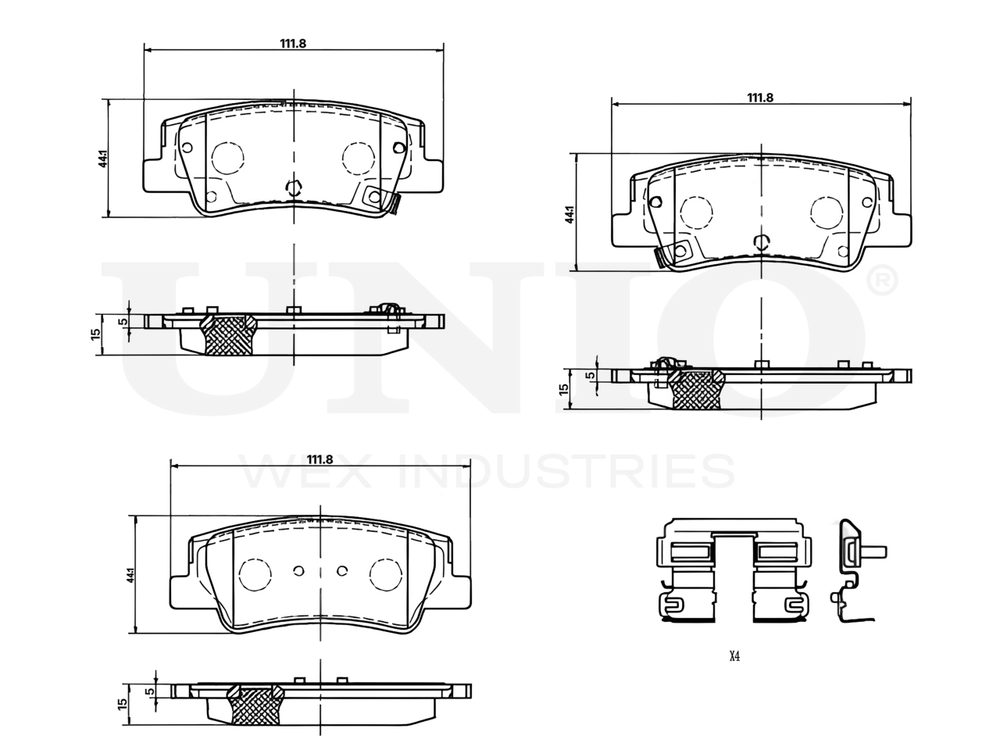 Колодки тормозные диск. задние UNIO BRP-20033