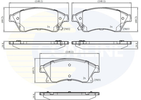 COMLINE - CBP32038-CML - Brake Pad Set, disc brake