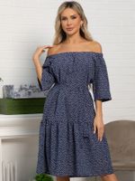 Платье с поясом Дафна (синее) П15523-8М LT Collection