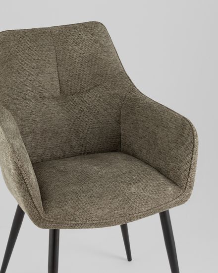 Стул обеденный Adam рогожка серо-зеленый