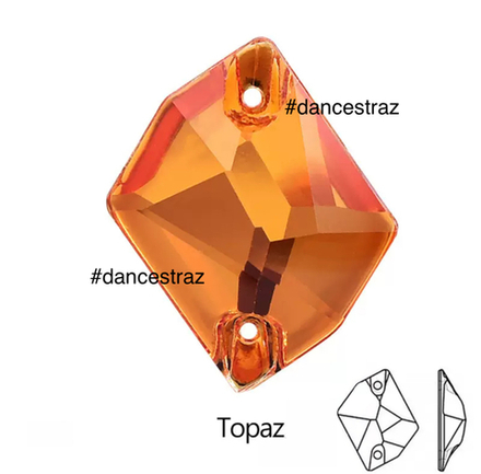 Стразы пришивные, Cosmic, Topaz, 203, 21*27mm, (24 ea/pkg), 5A+, (F2)