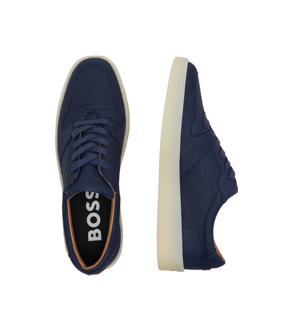 Кожаные кроссовки clay BOSS BLACK - темно-синий(50492965)