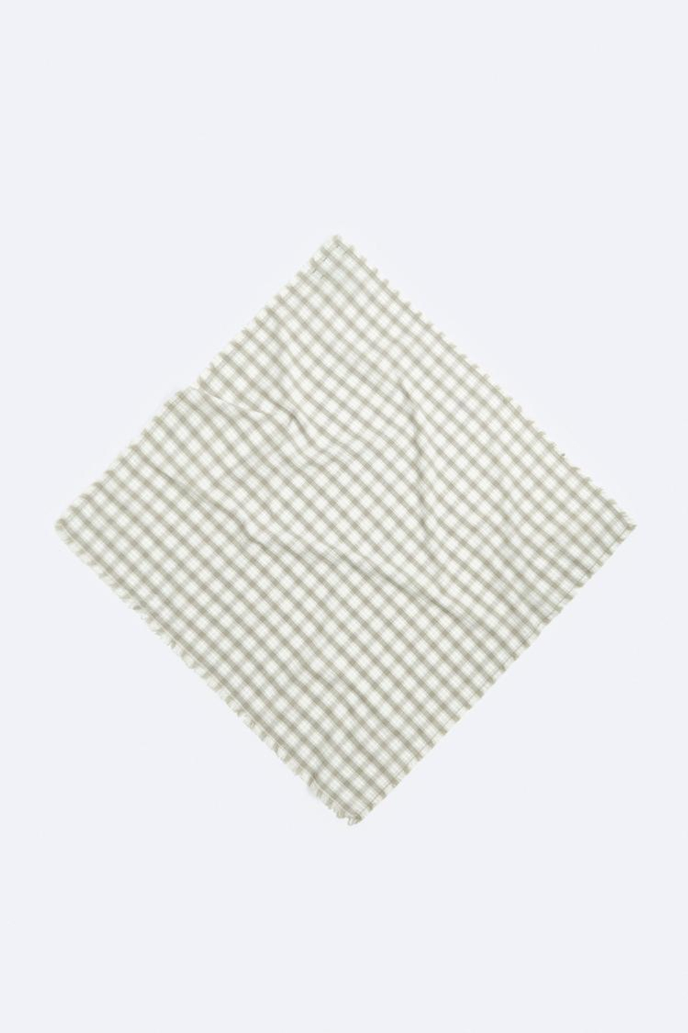 ZARA БАНДАНА В КЛЕТКУ, БЕЖЕВЫЙ