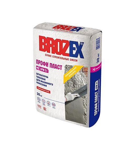 Штукатурка гипсовая GPM 51 Профи Пласт 30 кг для машинного нанесения BROZEX *1/40