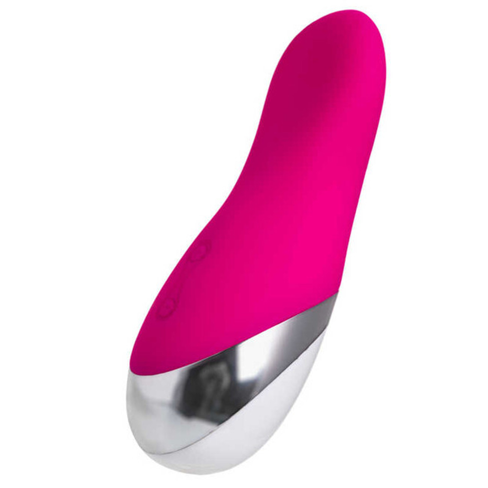 Силиконовый вибромассажер L'EROINA, розовый (10 режимов вибрации) (Цвет: розовый с белым и серебряным)