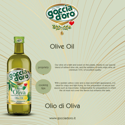 Оливковое масло Goccia D'oro PURE рафинированное 1л Италия