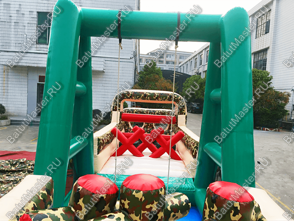 Надувная полоса препятствий "Патриот" 24*3*5 м