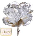 Украшение новогоднее «Пуансеттия - Зимний сон» 15 см, Серебро