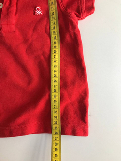 Футболка-поло Benetton лаконичная, визуально на 2 года