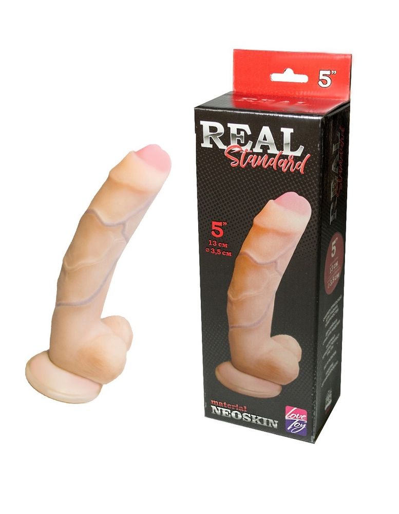 Фаллоимитатор на присоске real standard киберкожа 16 см