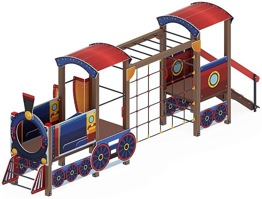 Паровозик (синий)  Игровой комплекс H=750