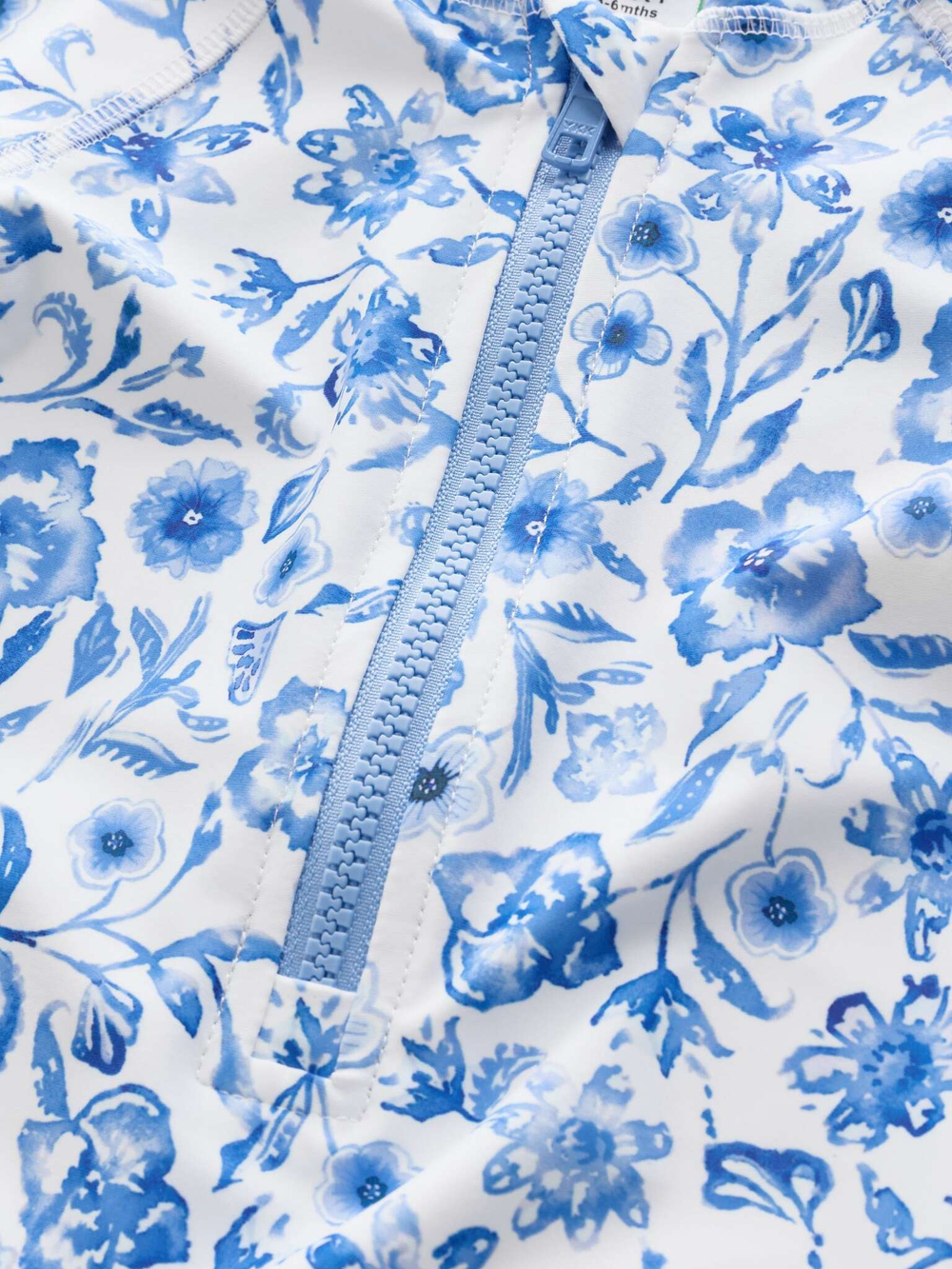 Купальник слитный на молнии для девочки Next E77-689, Голубой