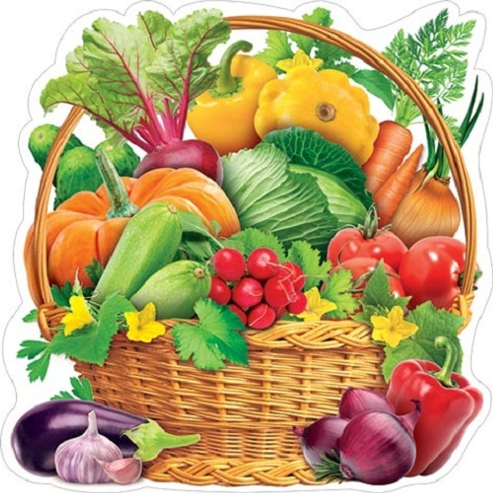 Украшение на скотче "Корзина с овощами", 46070 7-64-075