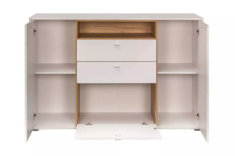 Бэль Комод 10.95 Дуб Золотой / Белый