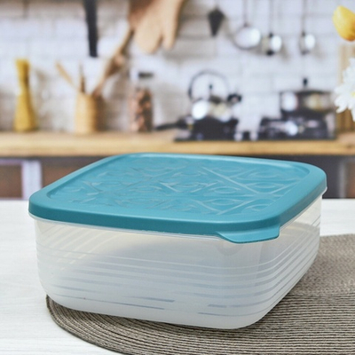 Контейнер 2,7л квадратный "Flexo" (зеленый)