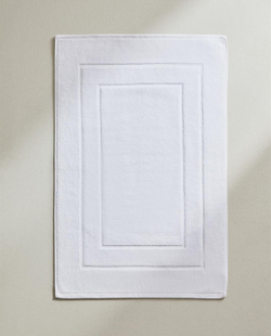 Zara Home - Нескользящий коврик для ванной из хлопка, белый, 55x80 см