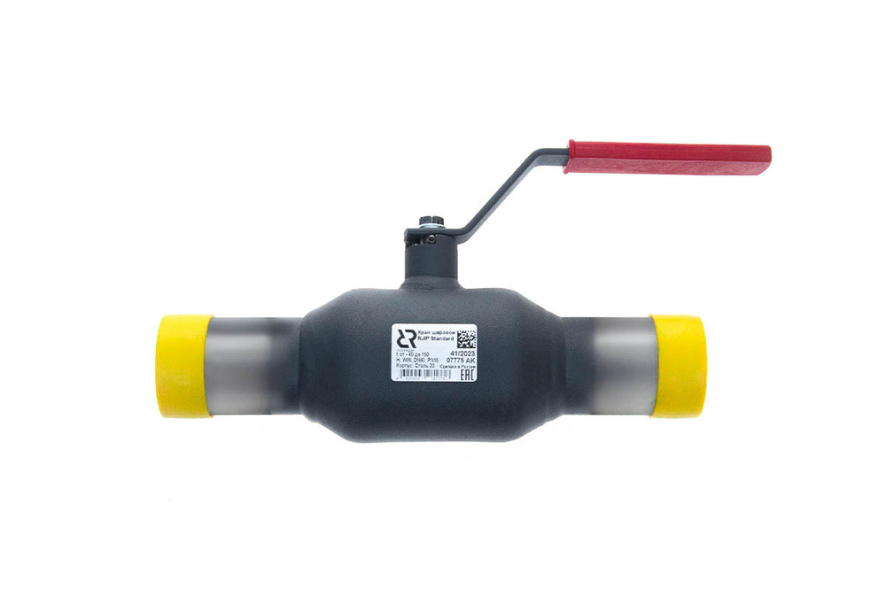 Кран шаровой стальной RJIP Standard WW под приварку с рукояткой стандартнопроходной, Тмакс. =  150 °С, Ридан, Россия