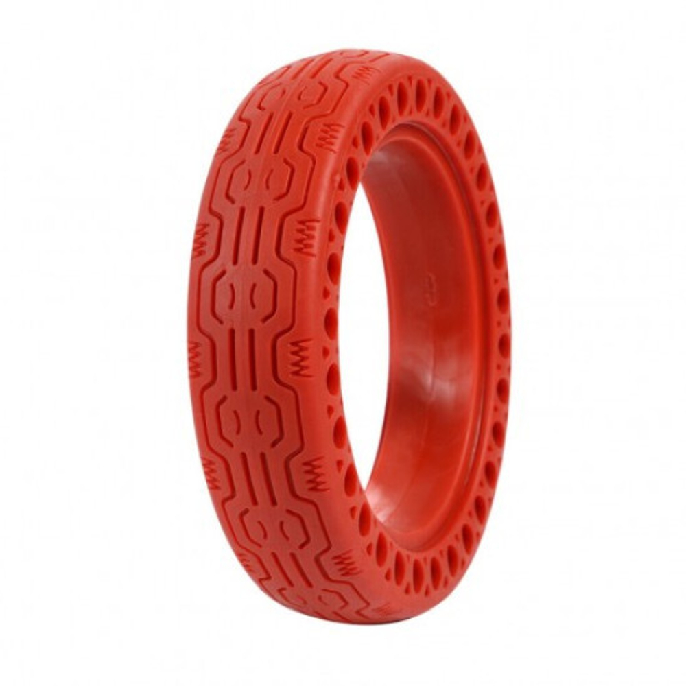 Покрышка плоская 8 1/2*2 (Литая) красная для электросамоката Xiaomi M365