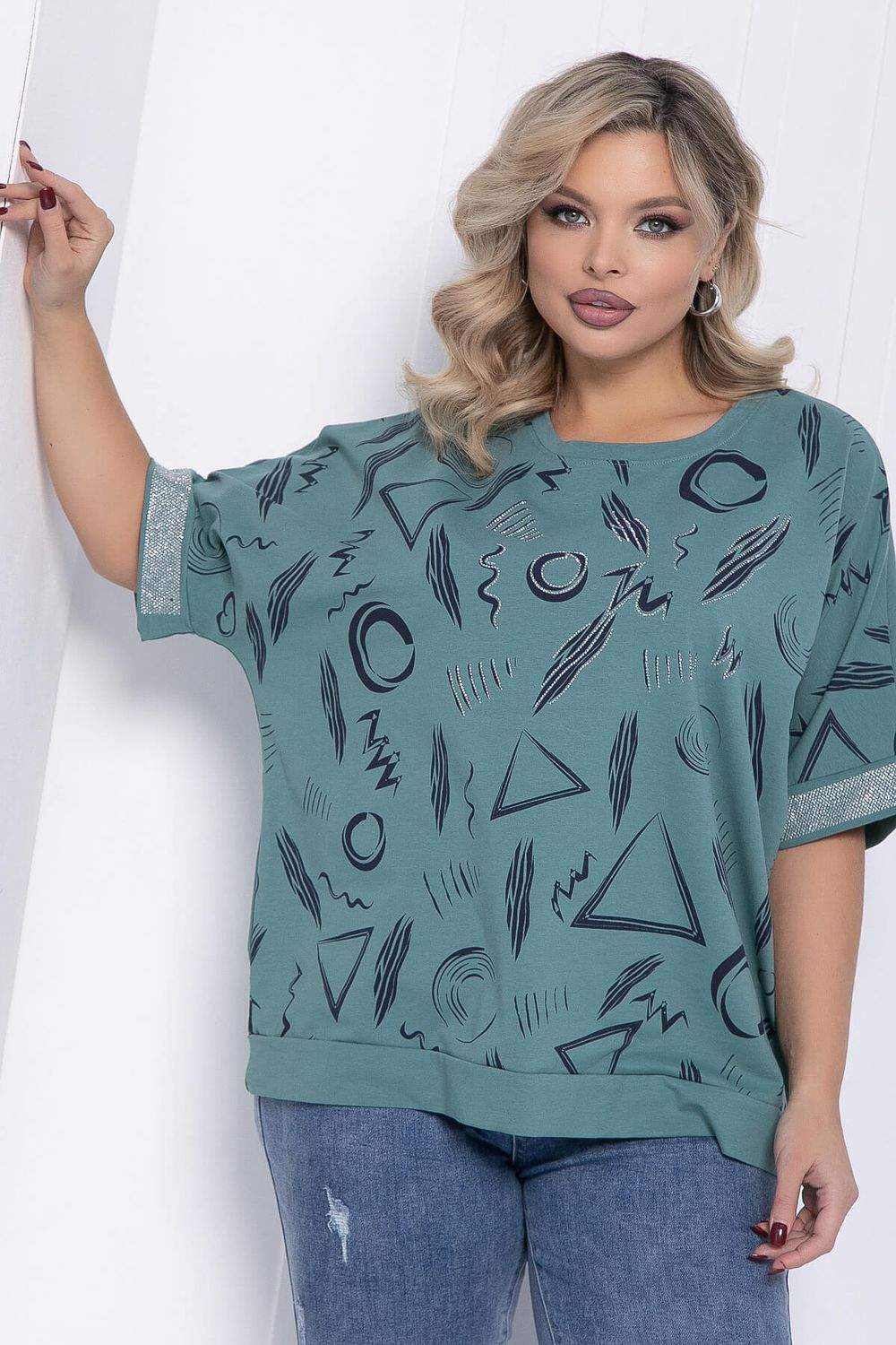 Блуза Симона (олива) Б12293-20 LT Collection