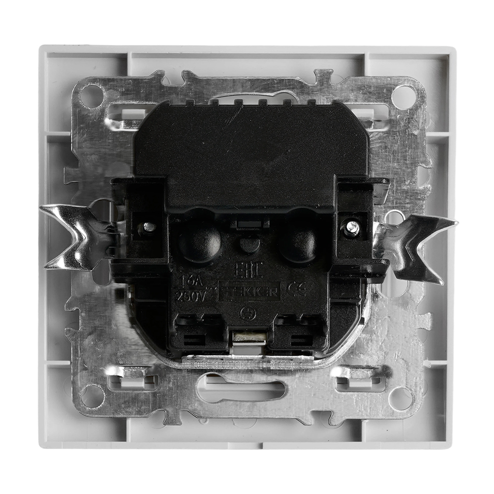 Розетка 1-местная STEKKER, PST16-9016-01, 250В, 2.1А с USB+ type C, серия Эрна, белый 50076