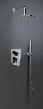 Тропический душ настенный круглый нерж. сталь BHRM250